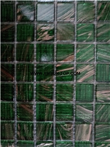 Polished Green Square Mosaic/Mosaic Patterns/Wall Mosaic/Floor Mosaic/Interior Decoration/Customized Mosaic Tile/Mosaic Tile for Bathroom&Kitchen&Hotel Decoration