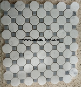 Polished White and Grey Marble Mosaic/Stone Mosaic Patterns/Wall Mosaic/Floor Mosaic/Interior Decoration/Customized Mosaic Tile/Mosaic Tile for Bathroom&Kitchen&Hotel Decoration Polished White and Grey Marble Mosaic/Stone Mosaic Patterns/Wall Mosaic/Floor Mosaic/Interior Decoration/Customized Mosaic Tile/Mosaic Tile for Bathroom&Kitchen&Hotel Decoration