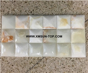 Polished White Square Stone Mosaic/Natural Stone Mosaic/Stone Mosaic Patterns/Wall Mosaic/Floor Mosaic/Interior Decoration/Customized Mosaic Tile/Mosaic Tile for Bathroom&Kitchen&Hotel Decoration