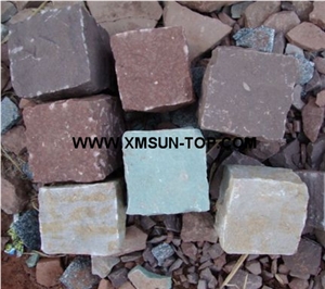 Sandstone Cube Stone&Pavers with Different Colors/Sandstone Paving Sets/Natural Stone Courtyard Road Pavers/Sandstone Paving Stone/Walkway Paver/Sandstone Cobble Stone/Sandstone Floor Covering