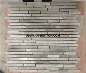 White and Grey Rectangle Stone Mosaic/Linear Strips Mosaic/Stone Mosaic/Wall Mosaic/Floor Mosaic/Interior Decoration/Customized Mosaic Tile/Mosaic Tile for Bathroom&Kitchen&Hotel Decoration White and Grey Rectangle Stone Mosaic/Linear Strips Mosaic/Stone Mosaic/Wall Mosaic/Floor Mosaic/Interior Decoration/Customized Mosaic Tile/Mosaic Tile for Bathroom&Kitchen&Hotel Decoration