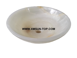 White Stone Kitchen Sinks&Basins/White Stone with Beige Veins Bathroom Sinks&Basin/Round Sinks&Basins/Natural Stone Basins&Sinks/Wash Basins/Interior Decorative
