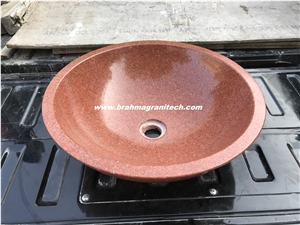 Red Granite Sink,Red Granite Wash Basin,Red Granite Wash Bowl