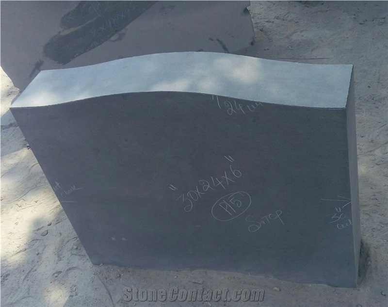 Absolute Black Granite American Slant Grave Monument