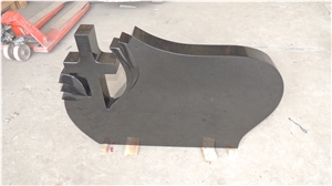 Absolute Black Granite American Slant Grave Monument