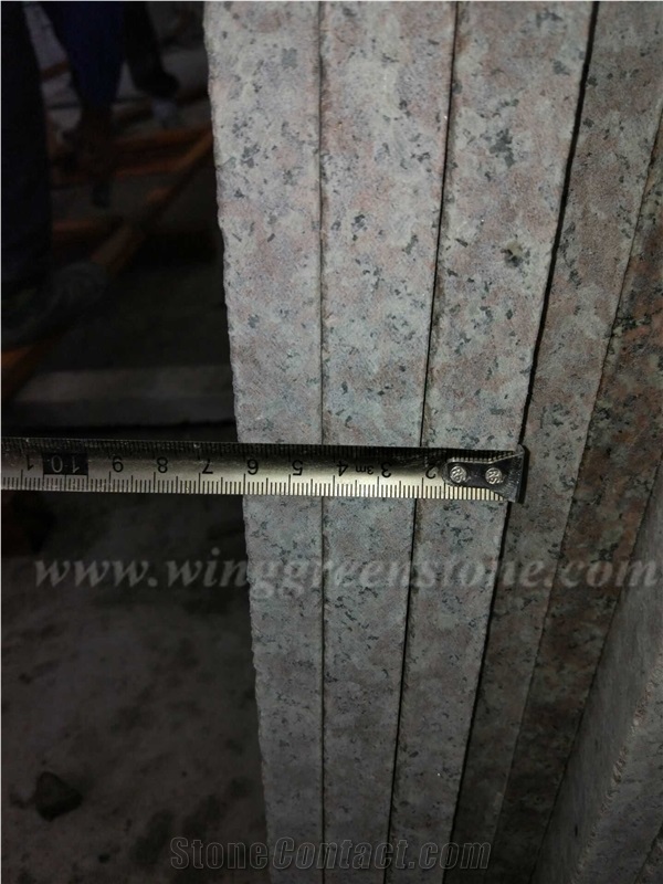 Competitive Price with High Quality G687 Granite Polished Kitchen Countertops, Peach Red Granite/China Pink Granite Kitchen Countertop, Winggreen Stone