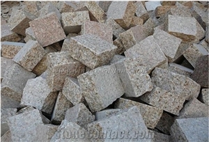 G682 Granite Exterior Paving Stone/ G682 Yellow Granite Cube Stone for Floor Covering,From Winggreen Stone