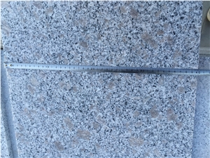 Grey Pearl/G383 Half Round/Full Round Granite Staircase in High Polished Winggreen Stone