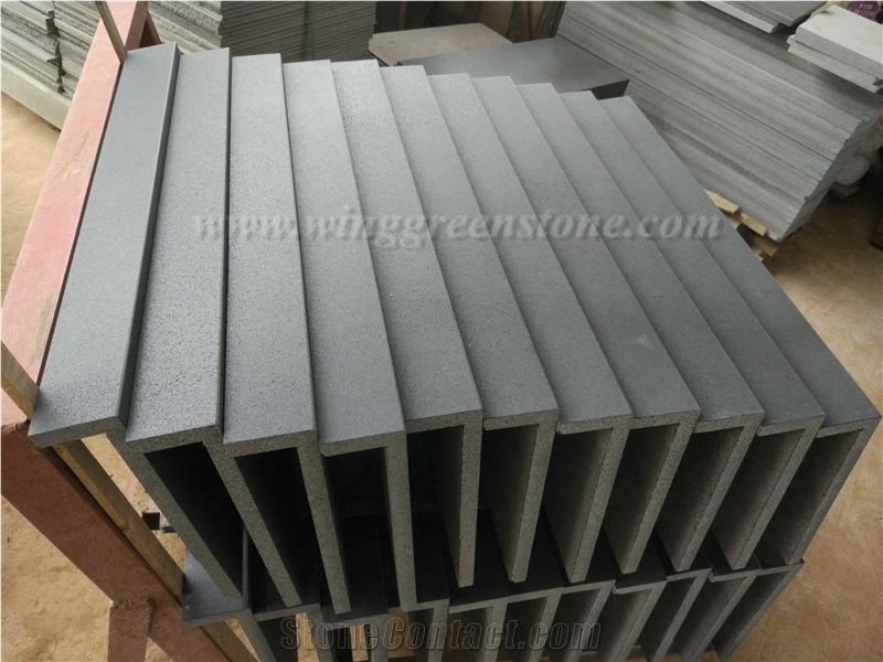 Hot Sale High Quality Hainan Black Basalt Pool Coping/Pavers/Swimming Pool Decks, Winggreen Stone