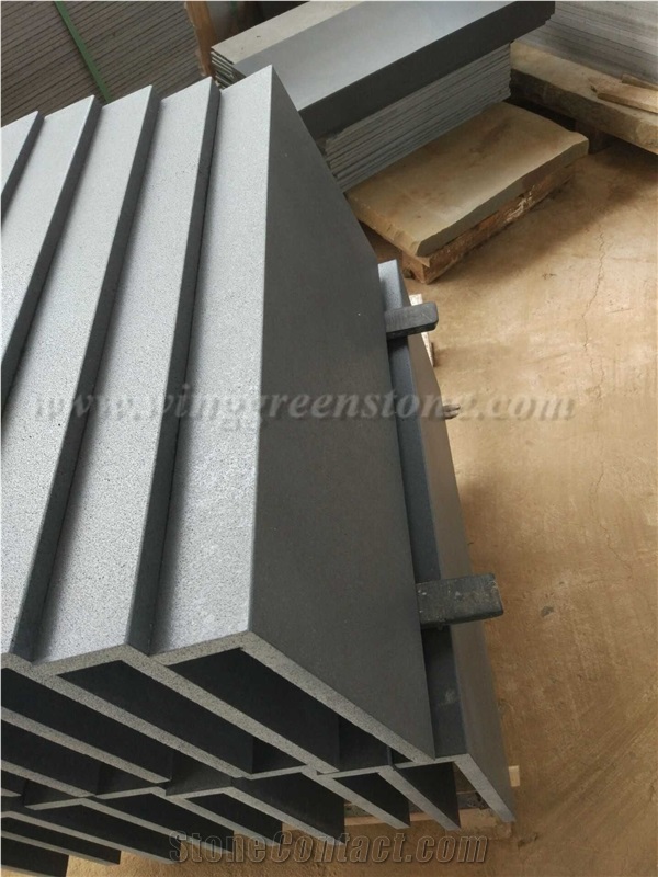 Hot Sale High Quality Hainan Black Basalt Pool Coping/Pavers/Swimming Pool Decks, Winggreen Stone