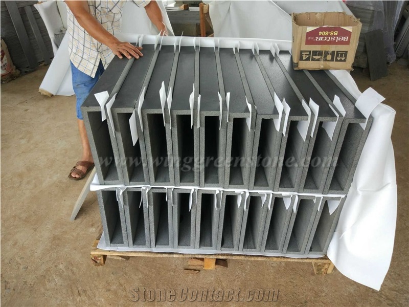 Hot Sale High Quality Hainan Black Basalt Pool Coping/Pavers/Swimming Pool Decks, Winggreen Stone