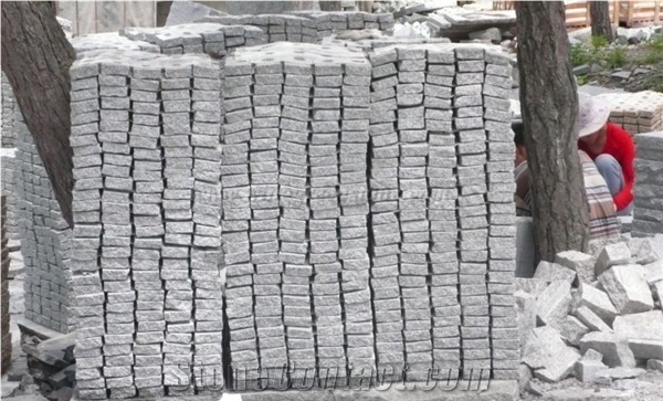 Most Popular China Grey/G603/Light Grey Granite Cube Stones/Cobble Stones, Natural Stone Pavers for Outside & Garden Pavements from Xiamen Winggreen Stone