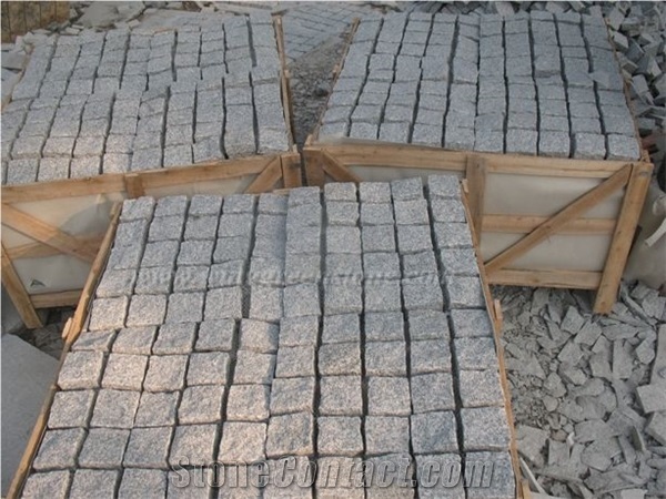 Most Popular China Grey/G603/Light Grey Granite Cube Stones/Cobble Stones, Natural Stone Pavers for Outside & Garden Pavements from Xiamen Winggreen Stone