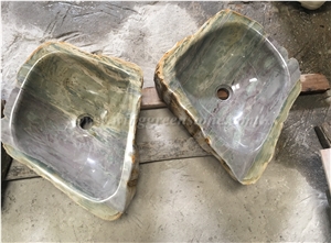 Natural Stone Wash Basins, Green Stone Basins, Natural Stone Sinks, Polished Natural Stone Basins, Xiamen Winggreen Stone