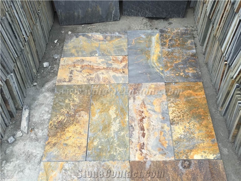Rust Brown Slate, Rust Yellow Slate, Rustic Slate, Rust Slate Walling & Flooring, Rustic Slate Floor & Wall Tiles, Xiamen Winggreen Manufacture