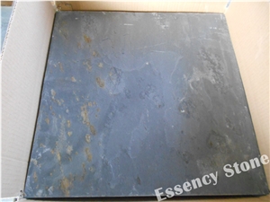China Black Slate Tile, China Dark Grey Slate with Natural Surface