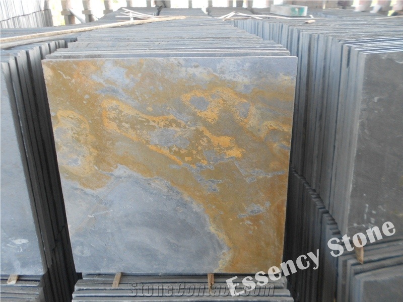 China Rustic Slate Tile,Multicolor Slate Tile with Natural Surface