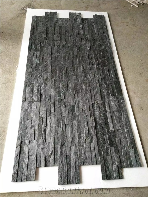 Black Quartzite Culture Stone Wallstone Veneer Ledge Stone