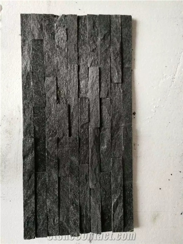 Black Quartzite Culture Stone Wallstone Veneer Ledge Stone