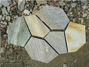 Black Slate Flagstone Meshmounted Pattern