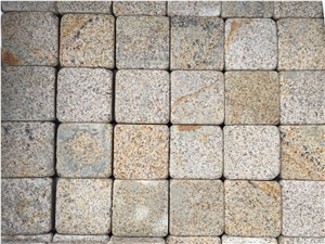 G682 Rusty Yellow/Giallo Rusty/Yellow Rust Granite/Desert Gold/Cobble Stone/Paving Sets/Cube Stone/Floor Covering/Garden Stepping Pavements