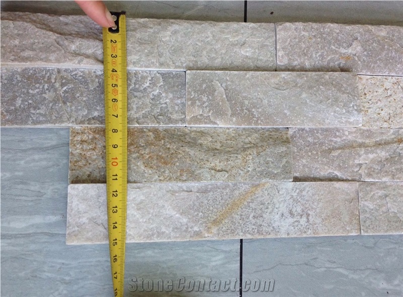 Golden Coast Culture Stone/Light Yellow Quartzite Ledge Stone,Feature Wall,Split Face Culture Stone,Wall Panels