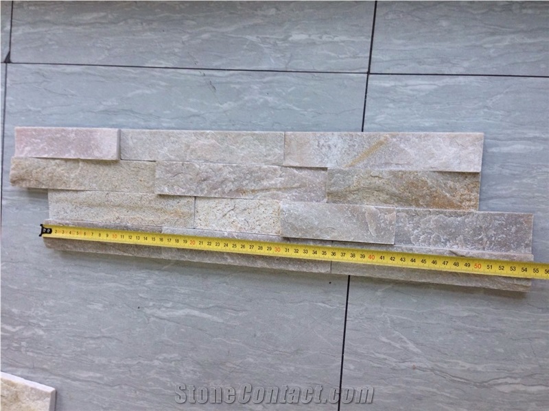 Golden Coast Culture Stone/Light Yellow Quartzite Ledge Stone,Feature Wall,Split Face Culture Stone,Wall Panels