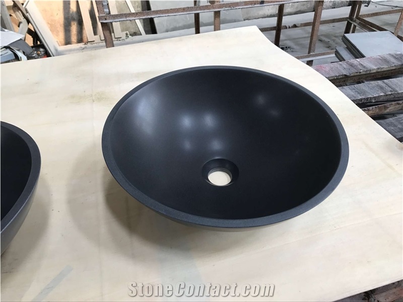 Mongolia Black Sinks,Bathroom Sinks,Vessel Sinks,Kitchen Sinks,Round Sinks,Round Basins,Wash Basins,Wash Bowls,Bathroom Sinks