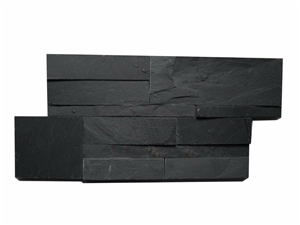 Natural Split Black Slate Cultured Stone / Z Shape (S Shape)Culture Stone Wall Panels,Ledge Stone,Feature Wall,Wall Cladding,Split Face Culture Culture Stone
