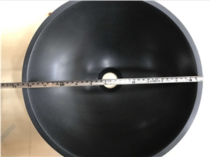 Round Shape Chinese Monglia Black Natural Stone Kitchen/Bathroom Sink/Bowl/Basin, Mongolia Black Basalt Sinks & Basins Round Shape Chinese Monglia Black Natural Stone Kitchen/Bathroom Sink/Bowl/Basin, Mongolia Black Basalt Sinks & Basins