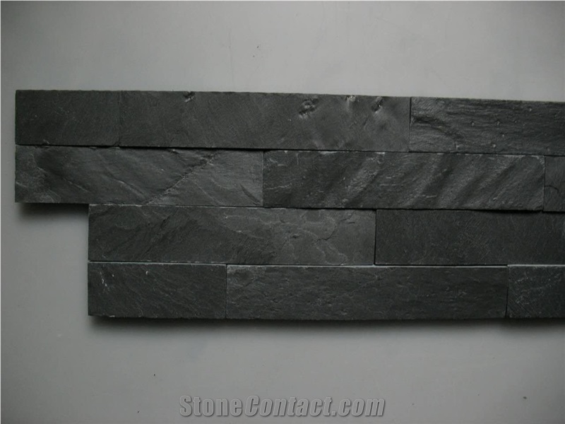 Wall Panels.Ledge Stone,Black Slate Culture Stone,Cultured Stone,Split Face Culture Stone,Slate Wall Cladding,Feature Wall,Stacked Stone Veneer