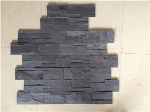 Wall Panels.Ledge Stone,Black Slate Culture Stone,Cultured Stone,Split Face Culture Stone,Slate Wall Cladding,Feature Wall,Stacked Stone Veneer