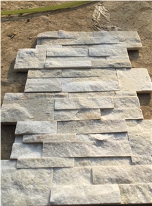White /Golden Coast Quartzite Wall Panels/Wall Cladding/Ledge Stone/Culture Stone/Natural Ledge Stone/Split Face Culture Stone