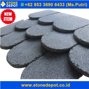 Bali Grey Basalt Roof Tiles Indonesia Basalt Tiles