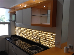 Bali Honey Onyx Stone Mosaic / Indonesia Onyx Mosaic / Kitchen Onyx Polished Mosaic / Wall Mosaic / Tumbled Mosaic / Indonesia Onyx Mosaic