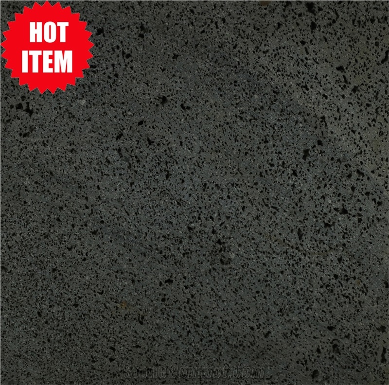 Indonesia Black Basalt with Hole / Basaltina / Basalto / Dark Basalt / Lava Black Basalt/ Tiles/ Walling/ Flooring/ Wall Tiles / Slabs / Covering / Lava Stone/ Lava Big Hole / Hole Basalt