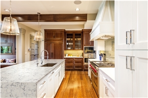 White Quartz Stone Kitchen Countertops/Quartz Stone Tops/Quartz Kitchen Island Tops