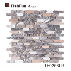 Emperador Marble Mosaic, Brown Marble Mosaic, Random Size, Matt Surface, Garden & Balcony Marble Mosaic, Kitchen Marble Mosaic
