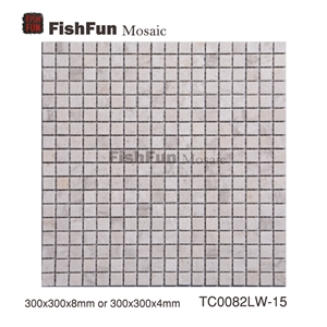 Marble Mosaic Tile 15*15*8, Marble Mosaic Tile 15*15*4, White Marble Mosaic Tile, Beige Marble Mosaic Tile, Polished Surface, Garden & Balcony Marble Mosaic Tile, Kitchen Marble Mosaic Tile