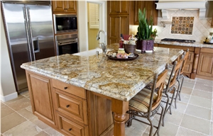 Desert Gold Granite Slabs & Tiles, India Brown Granite