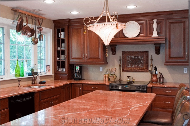 Strawberry Pink Granite Countertops