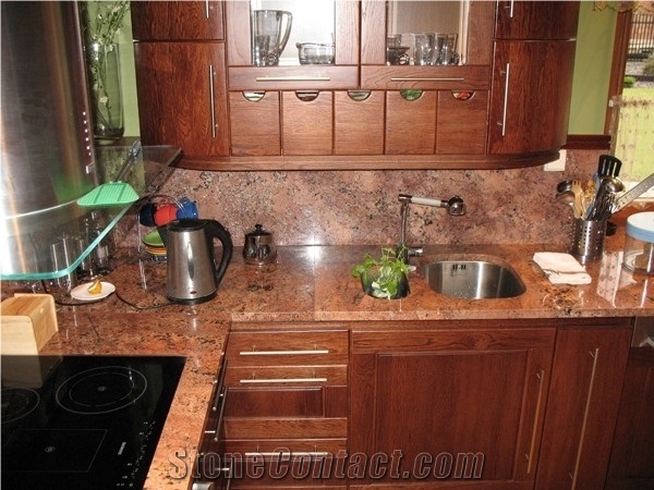 Strawberry Pink Granite Countertops
