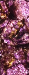 Hot Sale Yellow Agate Semiprecious Stone Big Slabs/Luxury Lilac Semi-Precious Stone Slab&Tile&Customized/New Semi Precious Stone Slab for Wall Cladding&Flooring/Semi-Precious Stone Panel