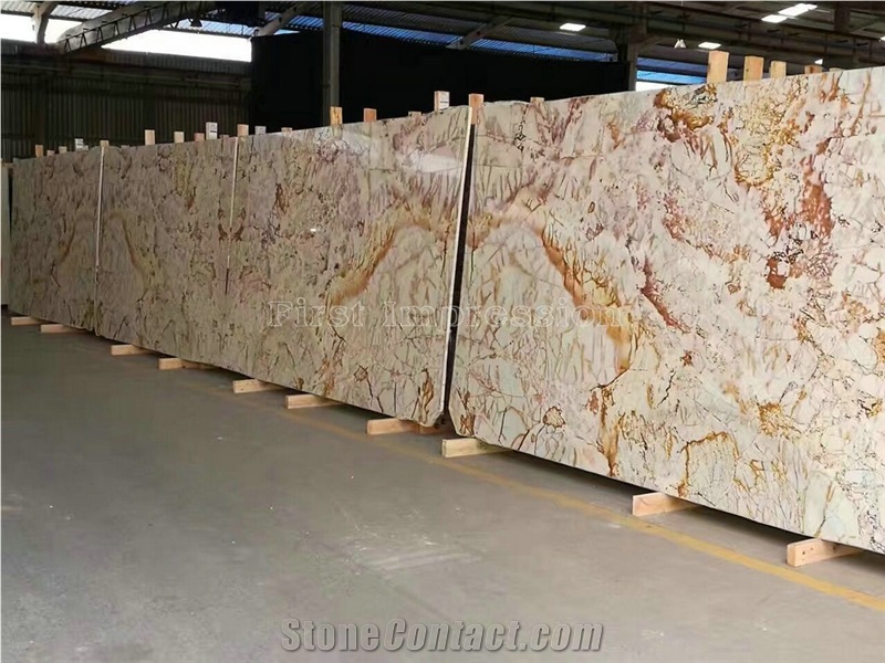 Yellow Roma Imperiale Natural Quartzite Slabs & Tiles/Private Meeting Place/New Polished Top Grade Hotel Interior Decoration Project/New Finished/High Quality & Best Price Roma Impression Stone