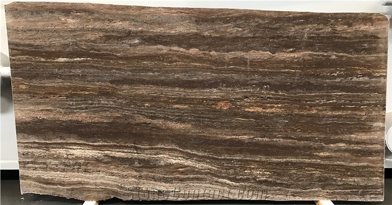 Titanium Brown Aquian Travertine Tiles & Slabs, Titanium Brown Polished Travertine Floor Covering Tiles, Walling Tiles