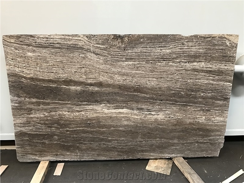 Titanium Brown Aquian Travertine Tiles & Slabs, Titanium Brown Polished Travertine Floor Covering Tiles, Walling Tiles