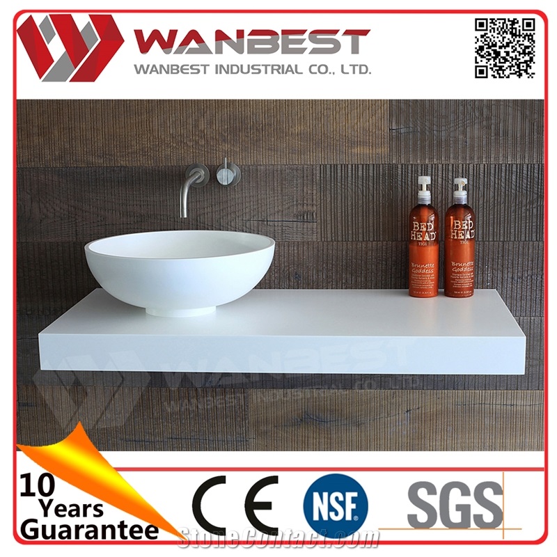 American Bathroom Mirror Furniture Solid Surface Sink Round Sinks