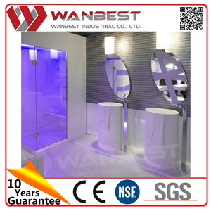 American Bathroom Mirror Furniture Solid Surface Sink Round Sinks