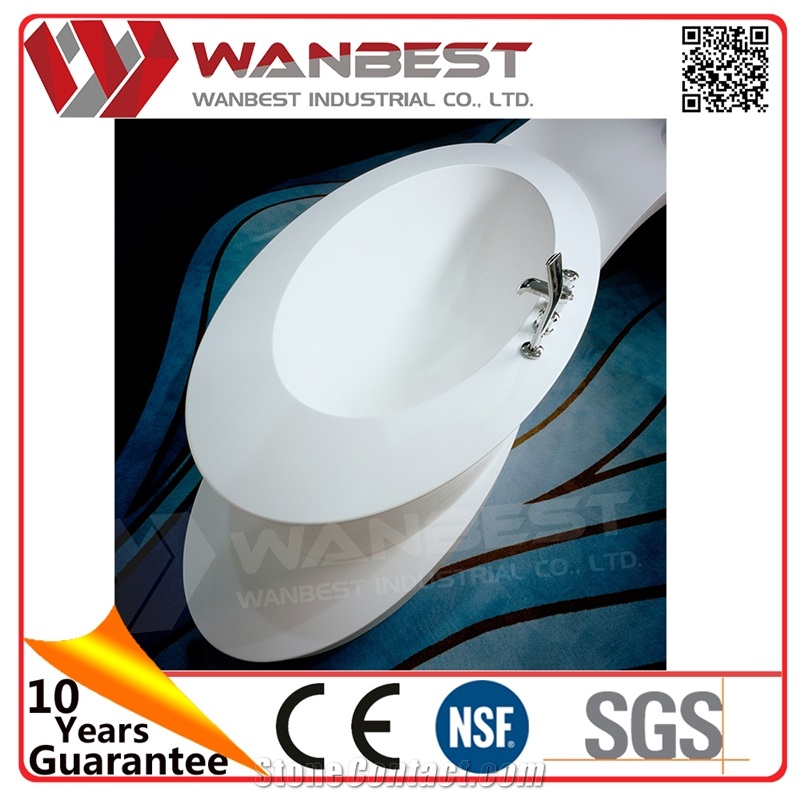 American Bathroom Mirror Furniture Solid Surface Sink Round Sinks