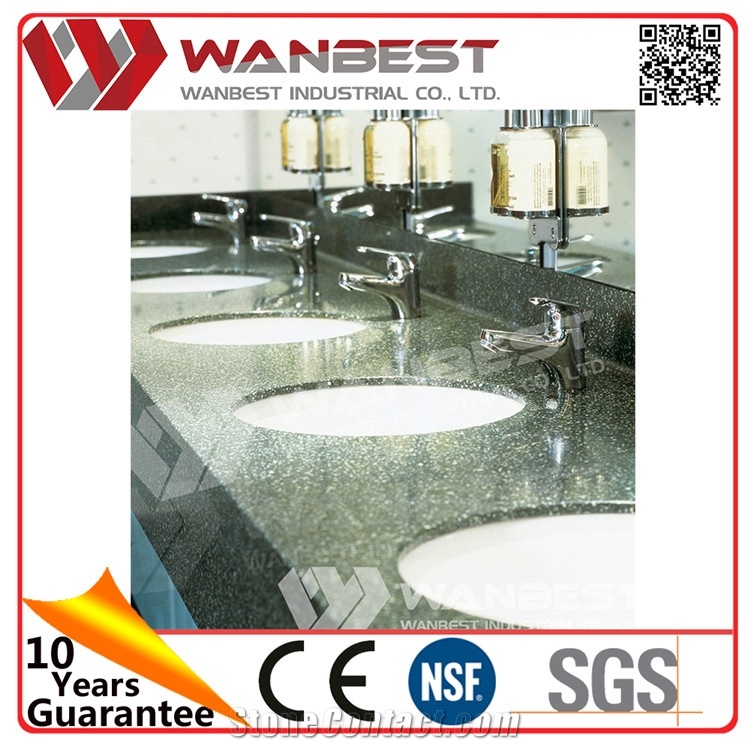 Artificial Stone Durable Restaurant Public Toilet Bathroom Sinks